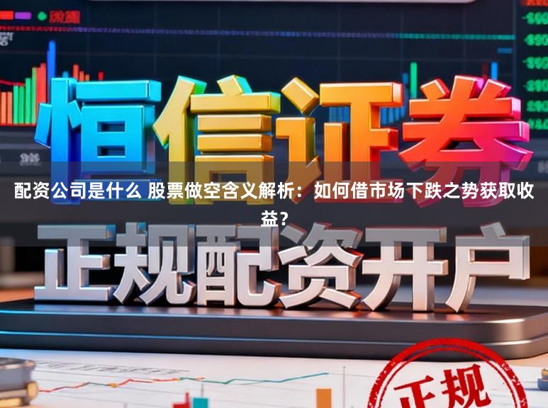 配资公司是什么 股票做空含义解析：如何借市场下跌之势获取收益？